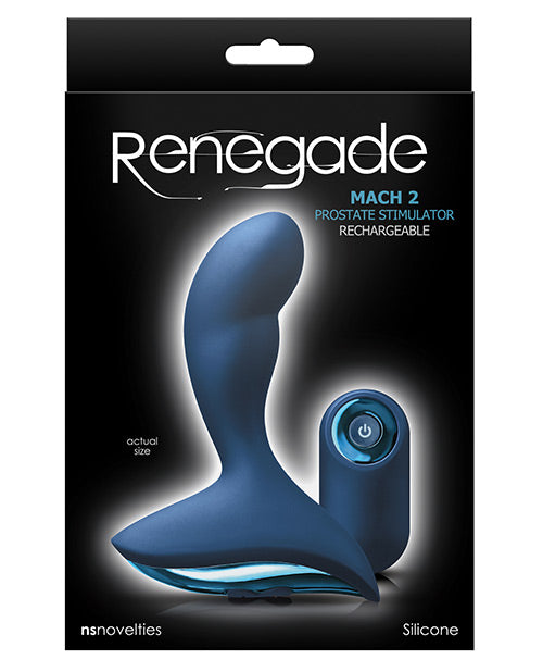 Renegade Mach II Prostate Stimulator with Remote - Blue - featured product image.