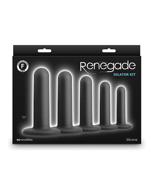 Kit dilatador de silicona negro Renegade Luxe: mejore su viaje íntimo - featured product image.