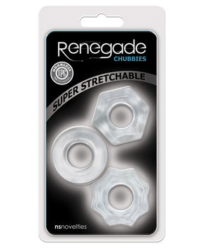 Renegade Chubbies Paquete de 3: Anillos para el pene elásticos y apilables - Featured Product Image