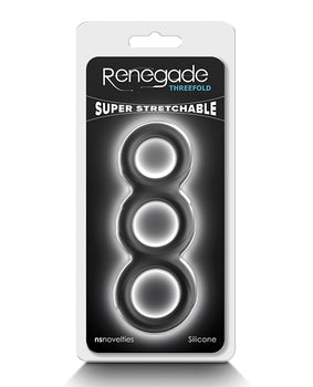 Renegade Threefold Black Pleasure Rings - Prolong Pleasure & Add Excitement - Featured Product Image