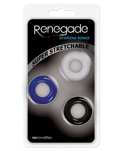 Anillos de resistencia Renegade - Juego de 3 anillos de TPE vibrantes - featured product image.