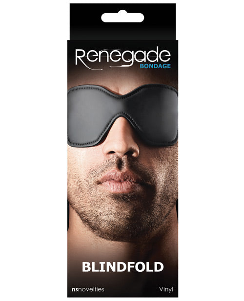 Venda para los ojos de vinilo negro Renegade Bondage: da rienda suelta a tu estilo dominante Product Image.