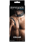 Renegade Bondage Collar: Masculine Black Vinyl BDSM Accessory