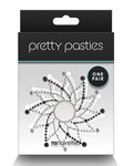 Pretty Pasties Charm I - Negro: Elegantes cubrepezones adhesivos