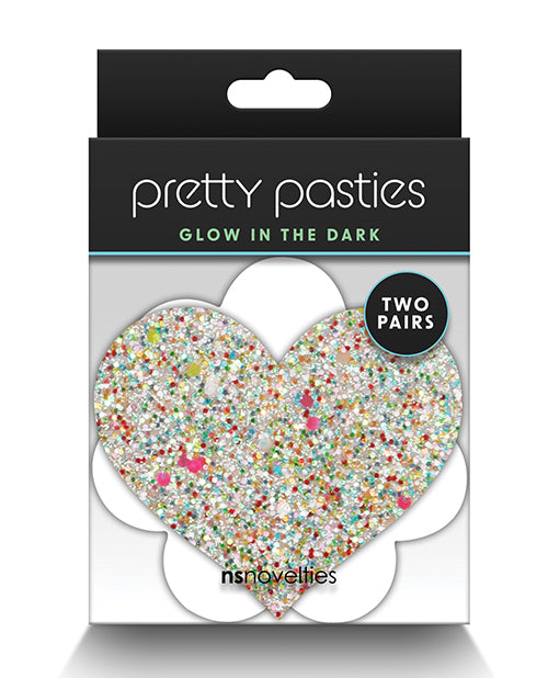 Glow in the Dark Heart & Flower Nipple Covers - 2 Pair - featured product image.
