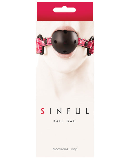 NS Novelties Sinful Ball Gag: Pink Pleasure Product Image.