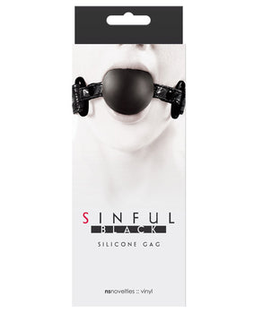 Mordaza de bola de silicona suave Sinful - Emoción sensorial rosa - Featured Product Image