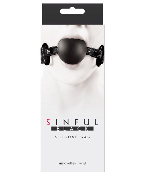 Mordaza de bola de silicona suave Sinful - Emoción sensorial rosa - featured product image.