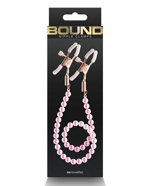 Pinzas para pezones Bound DC1 - Rosa: intensas, seguras y elegantes Product Image.