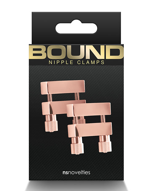 Pinzas para pezones ajustables de lujo en oro rosa Product Image.