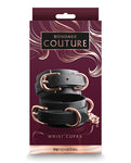 NS Novelties Black Bondage Couture Wrist Cuffs: A Touch of Luxurious Seduction