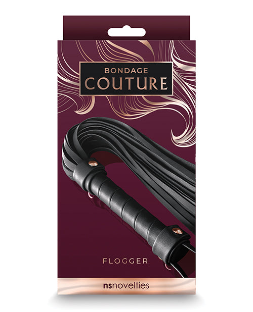 Shop for the NS Novelties Bondage Couture Black Flogger - Luxury Sensuality & Safety at My Ruby Lips