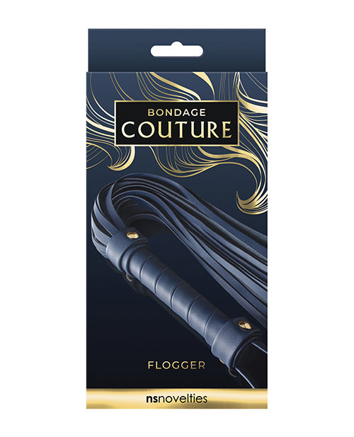 NS Novelties Bondage Couture Blue Flogger: A Dance of Elegance and Sensuality Product Image.