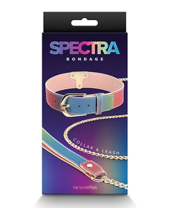 Rainbow Spectra Bondage Collar & Leash: A Symphony of Colour and Desire
