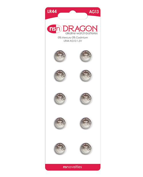 Pilas alcalinas Dragon - AG13/LR44 (paquete de 10) - featured product image.