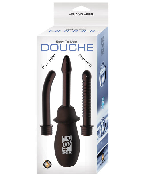 His & Hers Sleek Black Anal Douche - featured product image.