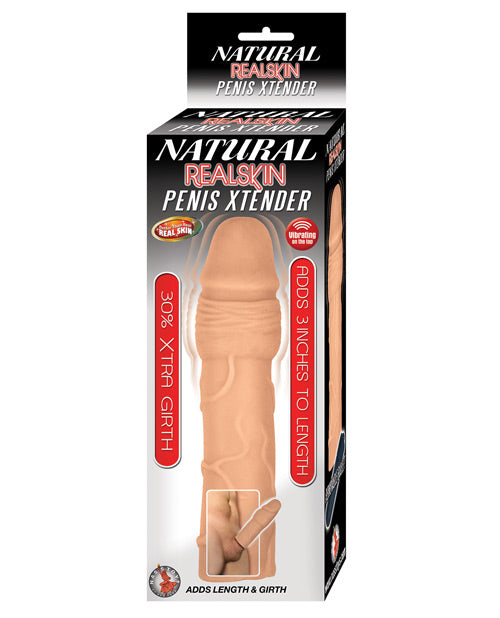 REALSKIN Ultimate Pleasure Enhancer - Penis Extender with Vibrating Tip - featured product image.