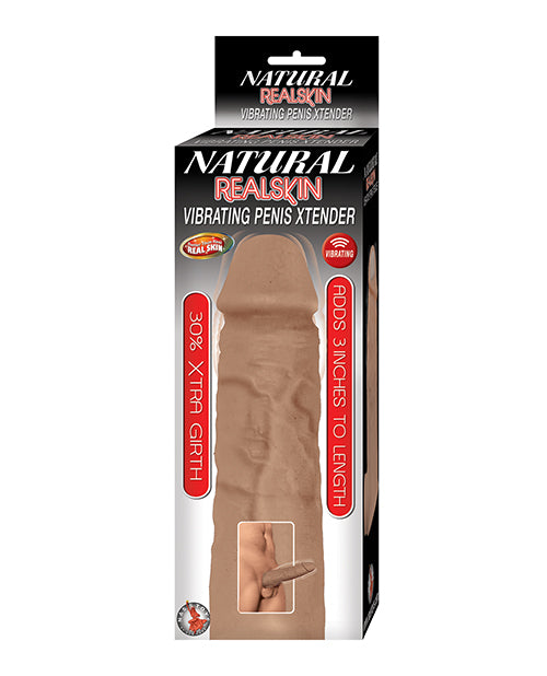 Natural Realskin Vibrating Penis Xtender - El mejor potenciador del placer Product Image.