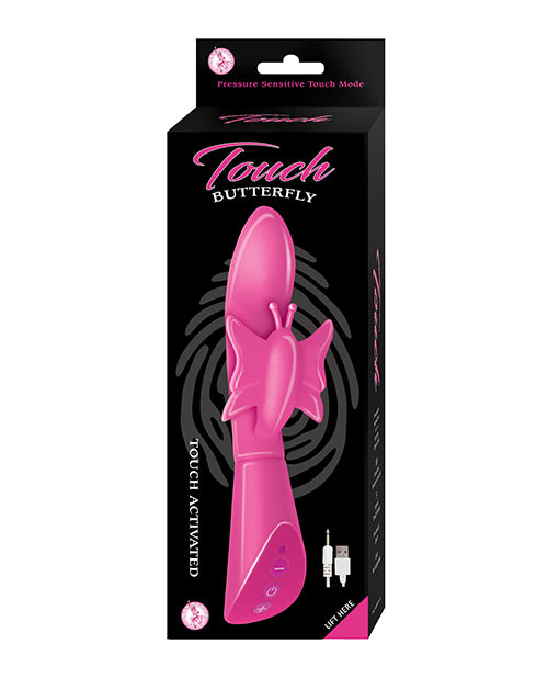 Touch Butterfly Pink 10-Function Rechargeable Vibrator Product Image.