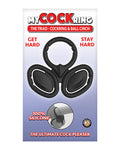 Triad Black Cockring & Ball Cinch - Pasión desatada