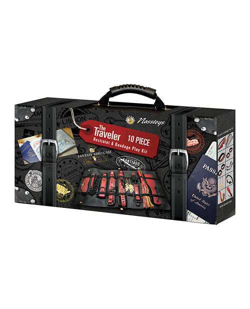 Ultimate Fantasy 10-Piece Bondage Kit: Travel Briefcase Set Product Image.