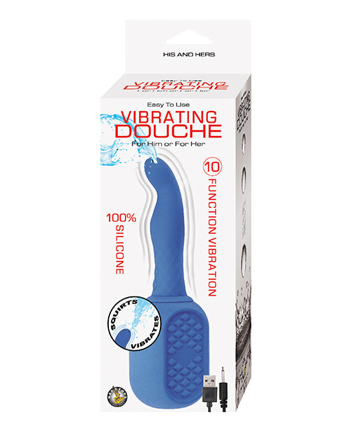 Indulge in Luxury: Comfort Vibrating Anal Douche - Blue by Nasstoys Product Image.