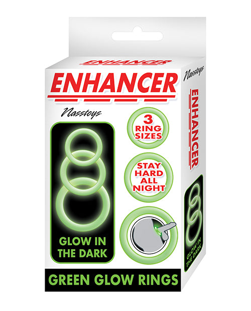 Enhancer Silicone Cockrings - Glow In The Dark - featured product image.