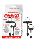 Luxe Vibro-Ring Duo: Enhancer Cockring 2 Pack