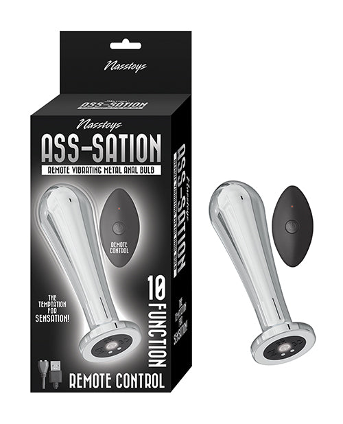 Ass-sation Remote Vibrating Metal Anal Bulb: Placer sofisticado - featured product image.