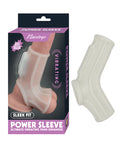 Sleek White Vibrating Power Sleeve - Customisable Pleasure