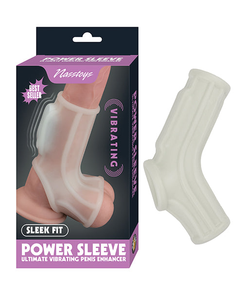 Sleek White Vibrating Power Sleeve - Customisable Pleasure - featured product image.