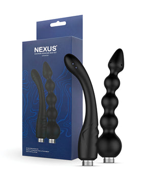 Kit de ducha Nexus Advance - Negro: dúo de limpieza íntima definitivo - Featured Product Image