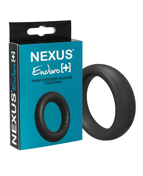 Nexus Enduro Plus Black Silicone Cock Ring Product Image.