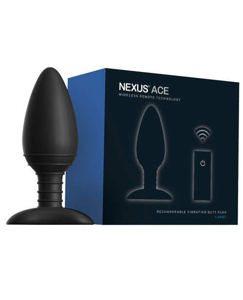 Nexus Ace Large Vibrating Butt Plug - Black - featured product image.
