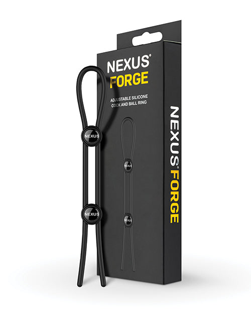 Nexus Forge Double Lasso - Adjustable Silicone Cock and Ball Ring - featured product image.