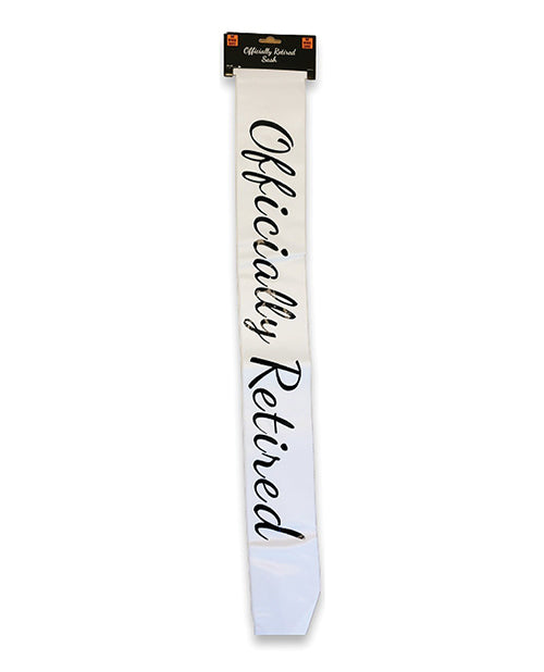 "White Officially Retired Sash" - featured product image.