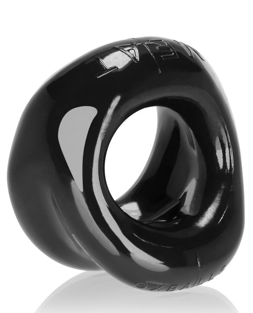 Anillo para el pene acolchado con carne Oxballs en negro Product Image.