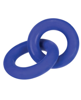 Duo Linked Cock & Ball Rings - Cobalt - Featured Product Image