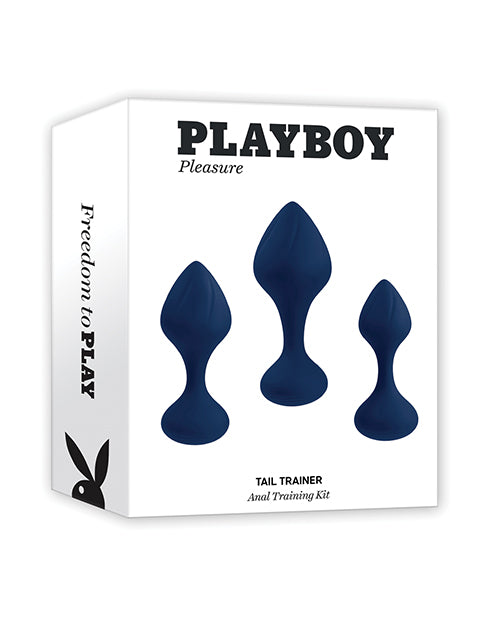 Playboy Pleasure Tail Trainer Anal Kit in Navy - featured product image.