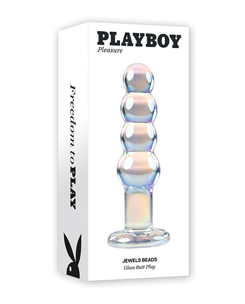 Shop for the Playboy Pleasure Jewels Beads Anal Plug - Clear at My Ruby Lips