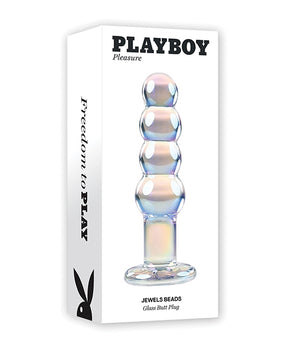 Playboy Pleasure Jewels Beads Anal Plug - Clear - Featured Product Image