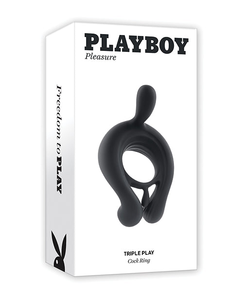 Playboy Pleasure Triple Play Cock Ring - 2 AM: A Journey of Sensational Bliss - featured product image.