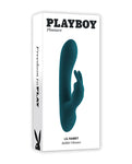 Vibrador Playboy Pleasure Lil Rabbit en verde azulado intenso