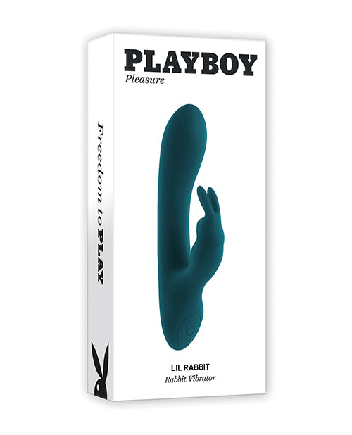 Vibrador Playboy Pleasure Lil Rabbit en verde azulado intenso - featured product image.