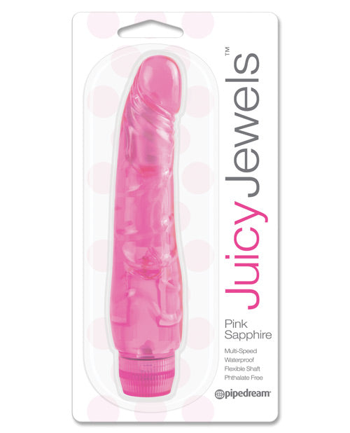 Descubre el Lujoso Vibrador Zafiro Rosa de Juicy Jewels - Dark Pink - featured product image.