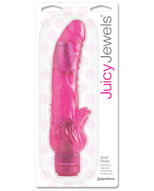 Juicy Jewels Vivid Rose Bendable Vibrator - Dark Pink