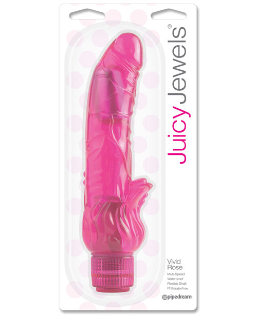 Vibrador flexible Juicy Jewels Vivid Rose - Rosa oscuro - featured product image.