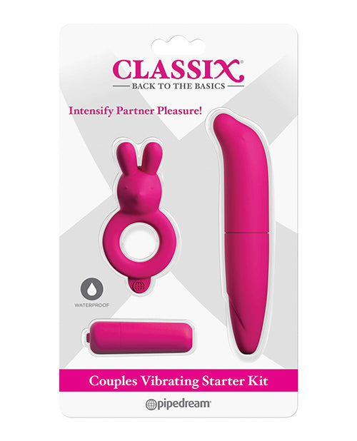 Kit de iniciación con vibración para parejas Classix en color rosa - featured product image.