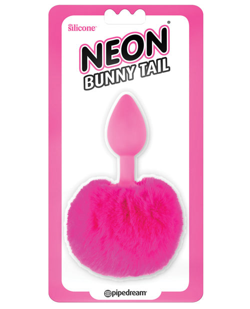 Neon Luv Touch Bunny Tail Silicone Butt Plug - featured product image.