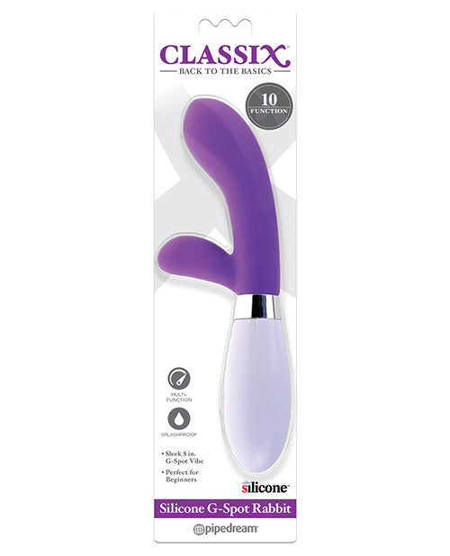 Purple Classix Silicone G-Spot Rabbit Vibrator Product Image.